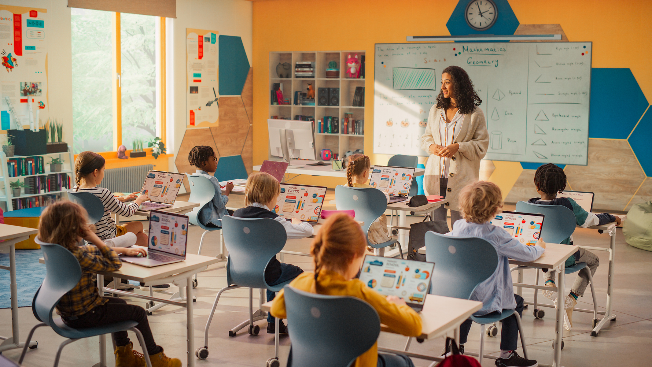 school kids in class